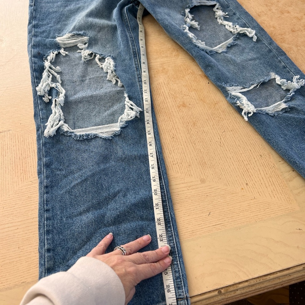 KAN CAN High Rise Destroyed 90s Boyfriend Jean size 28 NWOT - Picture 8 of 11